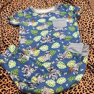 2pc Bamboo Bliss Bamboo SS PJ Set— Stitch Print, 12-18